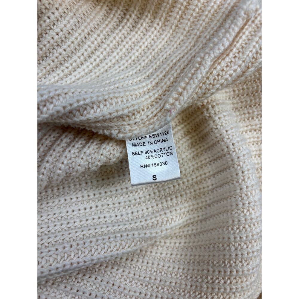 Heyson Small crew neck sweater with crochet floral granny square sleeves Size S - Picture 9 of 9